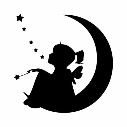 Petite fille sur une lune