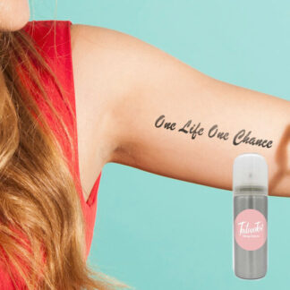 Pochoir One life One chance avec spray d’encre noir