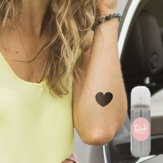 Pochoir Grand coeur avec spray d’encre noir