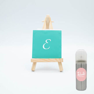 Pochoir Lettre E avec spray d’encre noir