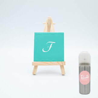 Pochoir Lettre F avec spray d’encre noir
