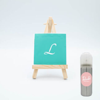 Pochoir Lettre L avec spray d’encre noir